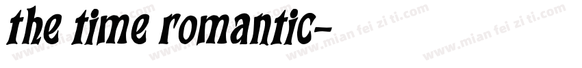 the time romantic字体转换